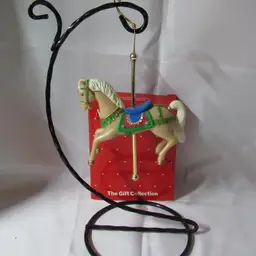 Vtg Avon Carousel Christmas Ornament " Gallant Steed"