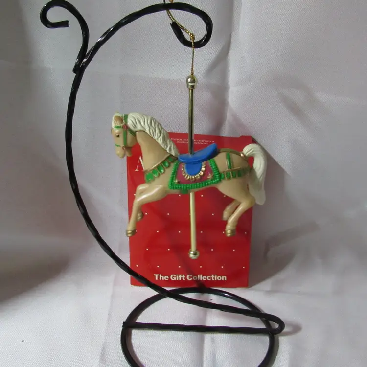 Vtg Avon Carousel Christmas Ornament " Gallant Steed"