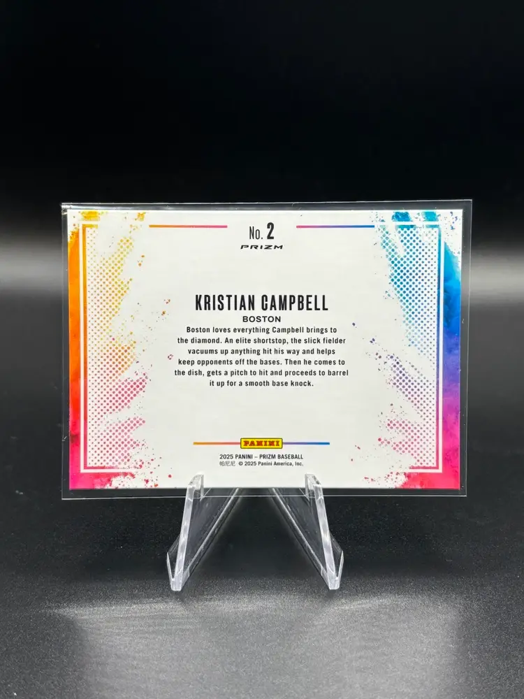2025 Panini Prizm Kristian Campbell Colorblast SSP RC Boston Red Sox