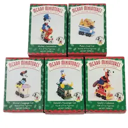 1998 Hallmark Merry Miniatures Mickey Express Set of 5 Figurines