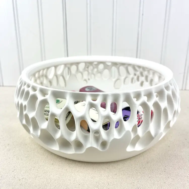 Trin"Virus" Catch-All Bowl, Modern Decorative Bowl, Unique Hole Design, Eco-Friendly