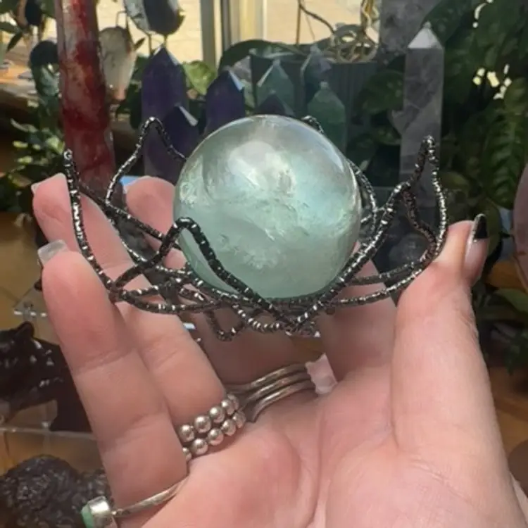 Gunmetal Lotus Sphere Stand