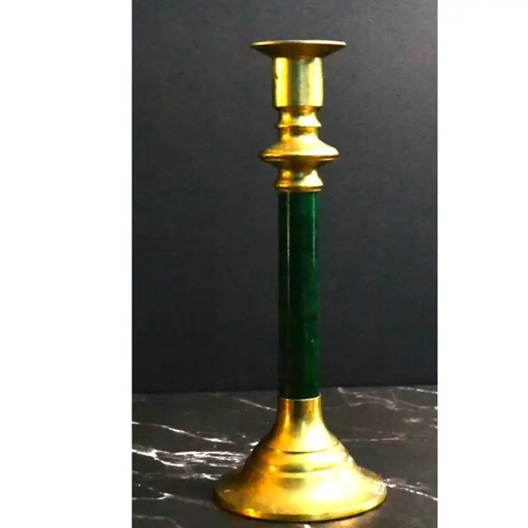 Vintage 1980s Brass Candle Holders Made in Taiwan Imported Albert Price Decor