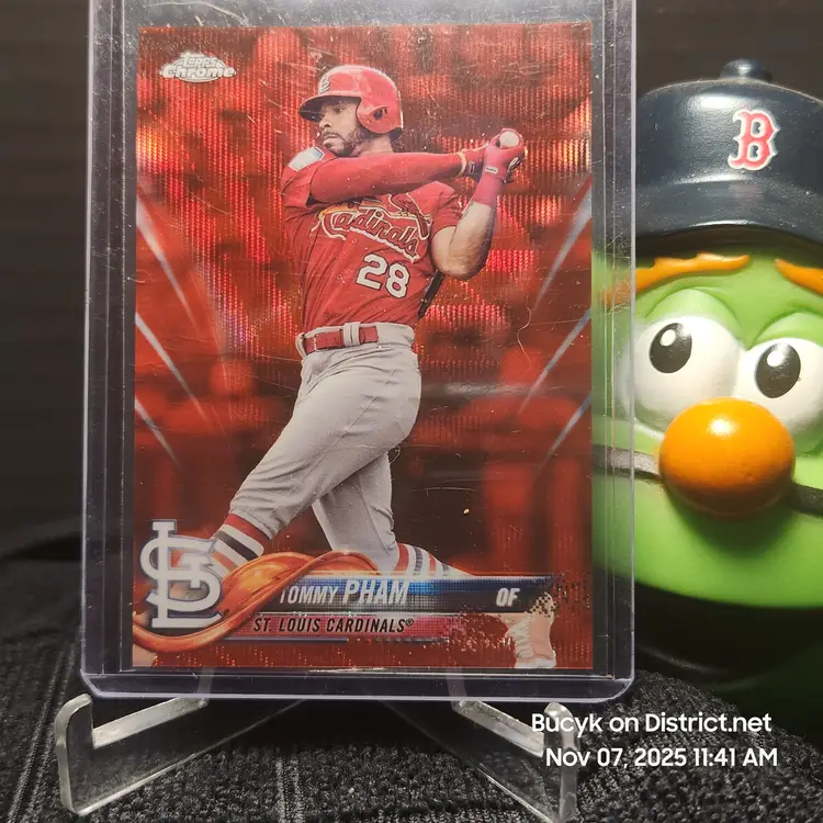 2018 Topps Chrome Red Wave - Tommy Pham St. Louis Cardinals 2/5