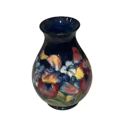 Rare Vintage Moorcroft Pottery Floral Vase