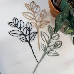 Leaf Line Art Plant Stake/Trellis - 3-pack