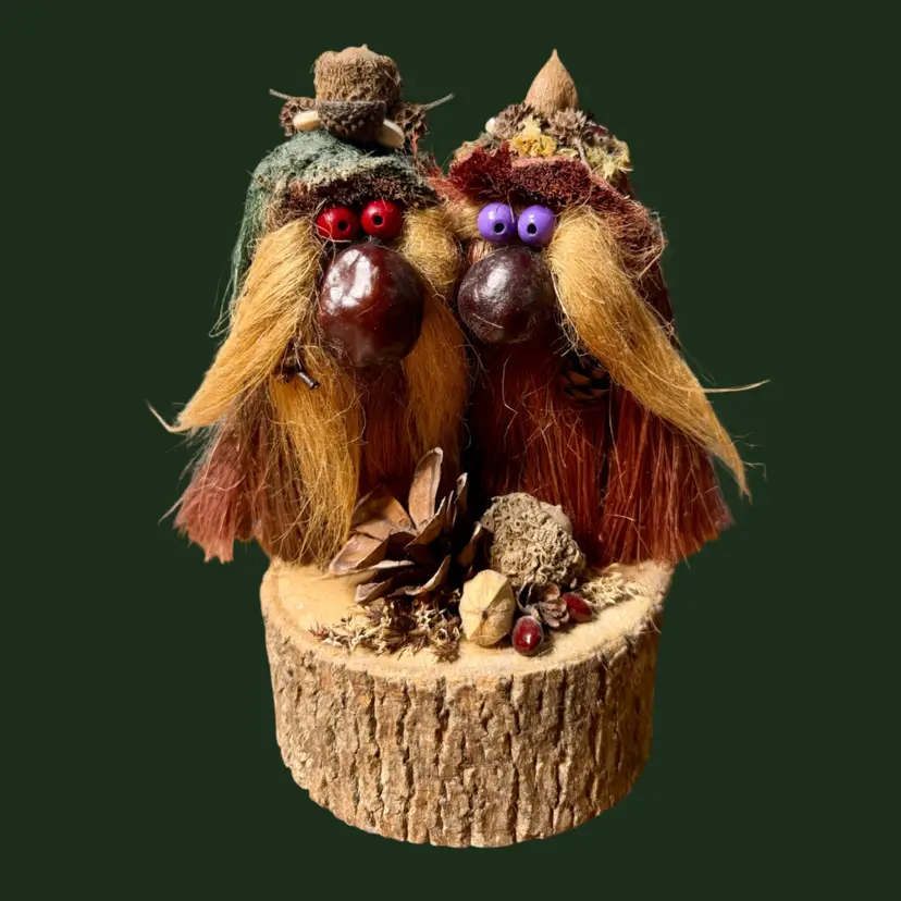 Vintage 5 ARTS STUDIO Sweetheart Trolls Sculpture, Info Pamphlet, Whimsy Fantasy