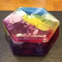 Colorful Lucite Magnetic Closer Trinket Box