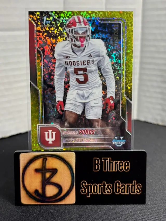 D'ANGELO PONDS 2025 Bowman Chrome U Yellow Mini Diamonds /350 Indiana A1310