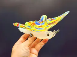 016 Vintage Italian Art Glass Butterfly Figurine Sculpture Paperweight 7"