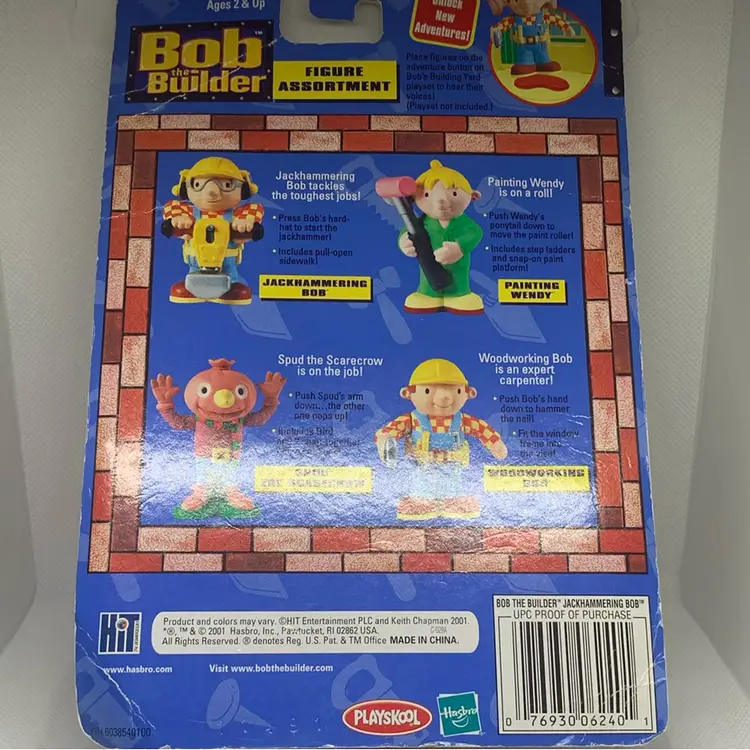 Bob the Builder-Jackhammering Bob
Playskool-Hasbro
New In Package 