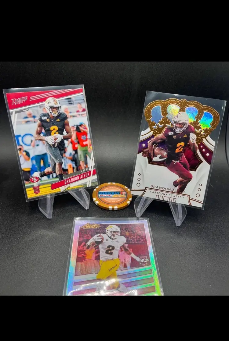 Brandon Aiyuk RC 3-football Card Lot San Francisco 49ers