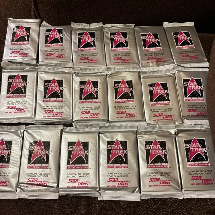 Star Trek 1991 25th Anniversary Trading Cards 18 Packs Sealed Collectible