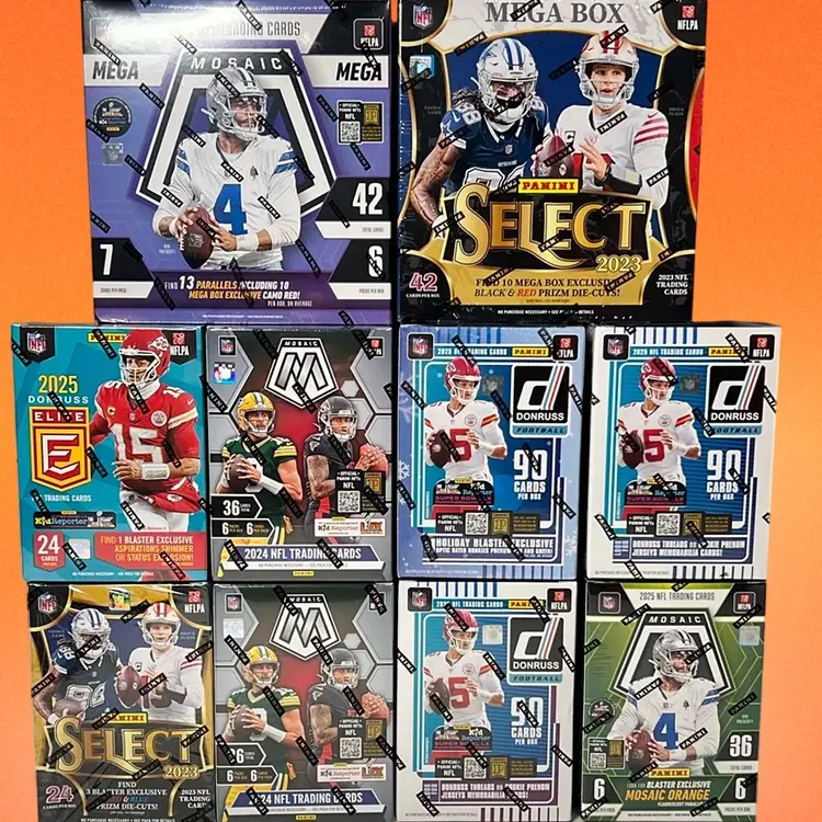 2023/24/25 Panini Football 10 Box Mixer Live Team Rip #1 MBB1748 (stacked shipping)