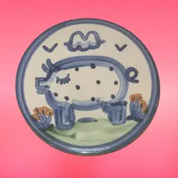 M.A. Hadley Pottery Pig Trivet