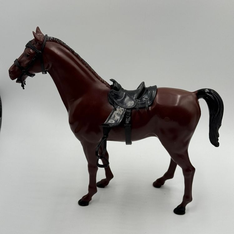 Marx Johnny West Best Of The West Thunderbolt Chocolate Brown Horse With Saddle