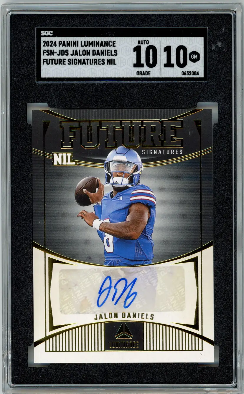2024 Panini Luminance JALON DANIELS Auto #FSN-JDS KANSAS SGC 10 GM