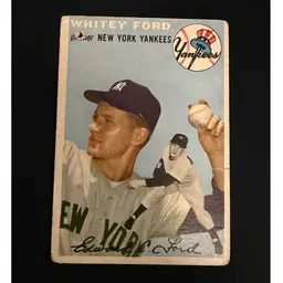 Whitey Ford 1954 Topps #37 HOF w/ Pinhole 📌 New York Yankees
