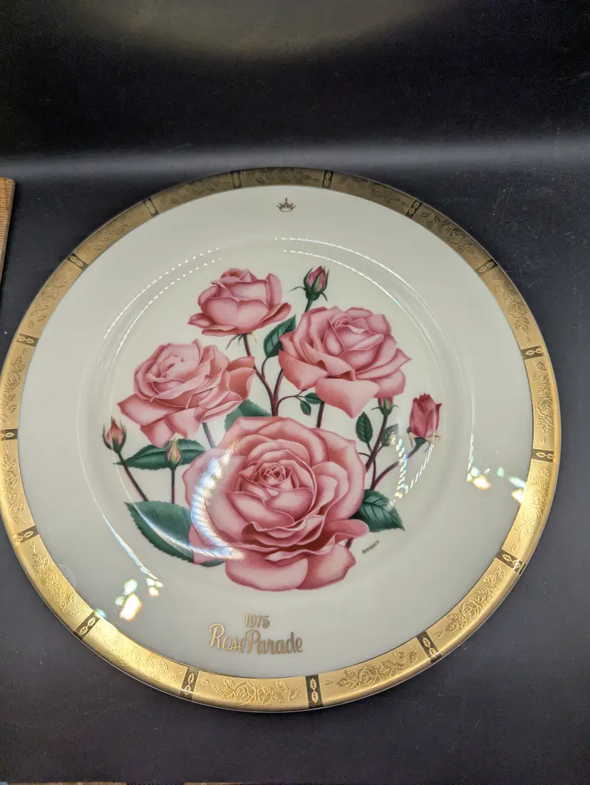 Vintage 1975 Rose Parade Collectors Plate All-America Rose Series 10.5" 2669/9800 by Luther Bookout.