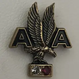 Vintage American Airlines Lapel Pin 15 Year Service One Diamond One Ruby