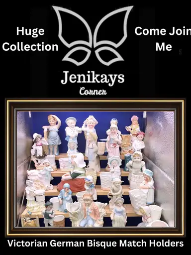 Amazing German bisque Match holder Collection