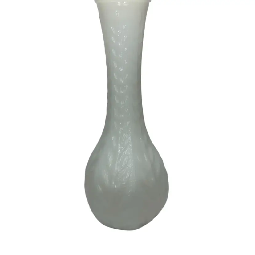 FTD Milk Glass Bud Vase Opaque 9” Tall