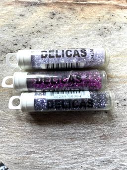3 Purple Delica Seed Bead Mix #106