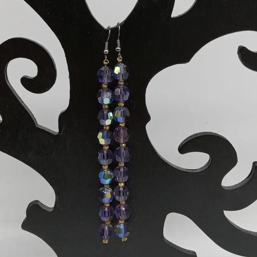 Purple Dangle Earrings