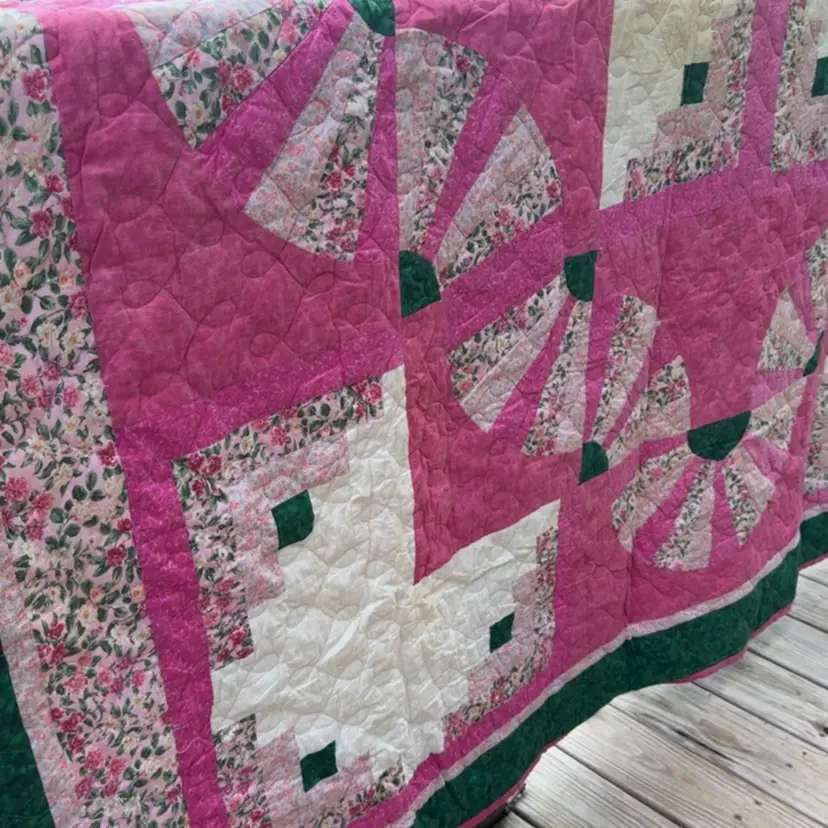 Pink Green Quilt
