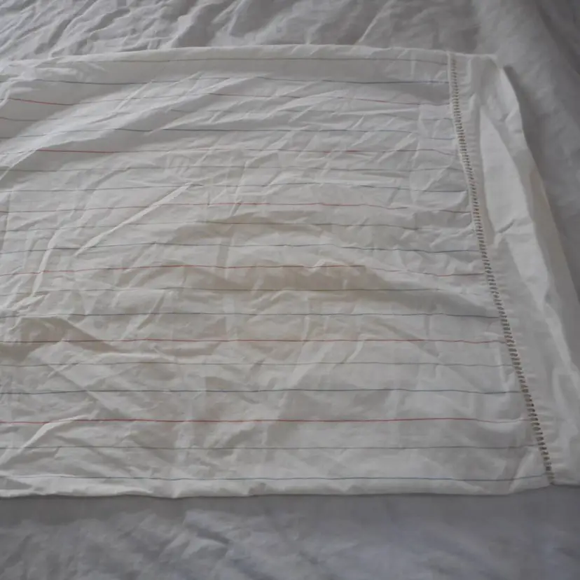 Echo cream multicolor pin striped100% cotton Standard Pillowcase