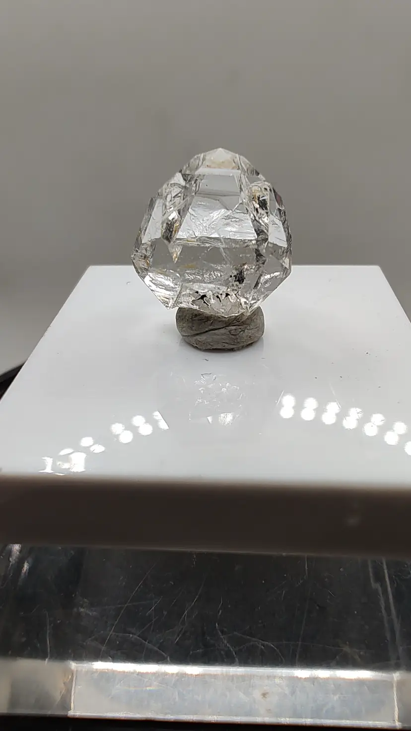 Quartz Crystal "Herkimer Diamond" In Acrylic Display Box 1 Gram