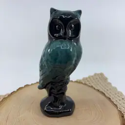 Blue Mountain Pottery Perched Owl Figure 8”