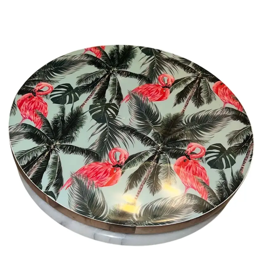 Acacia Wood Flamingo Lazy Susan 12β