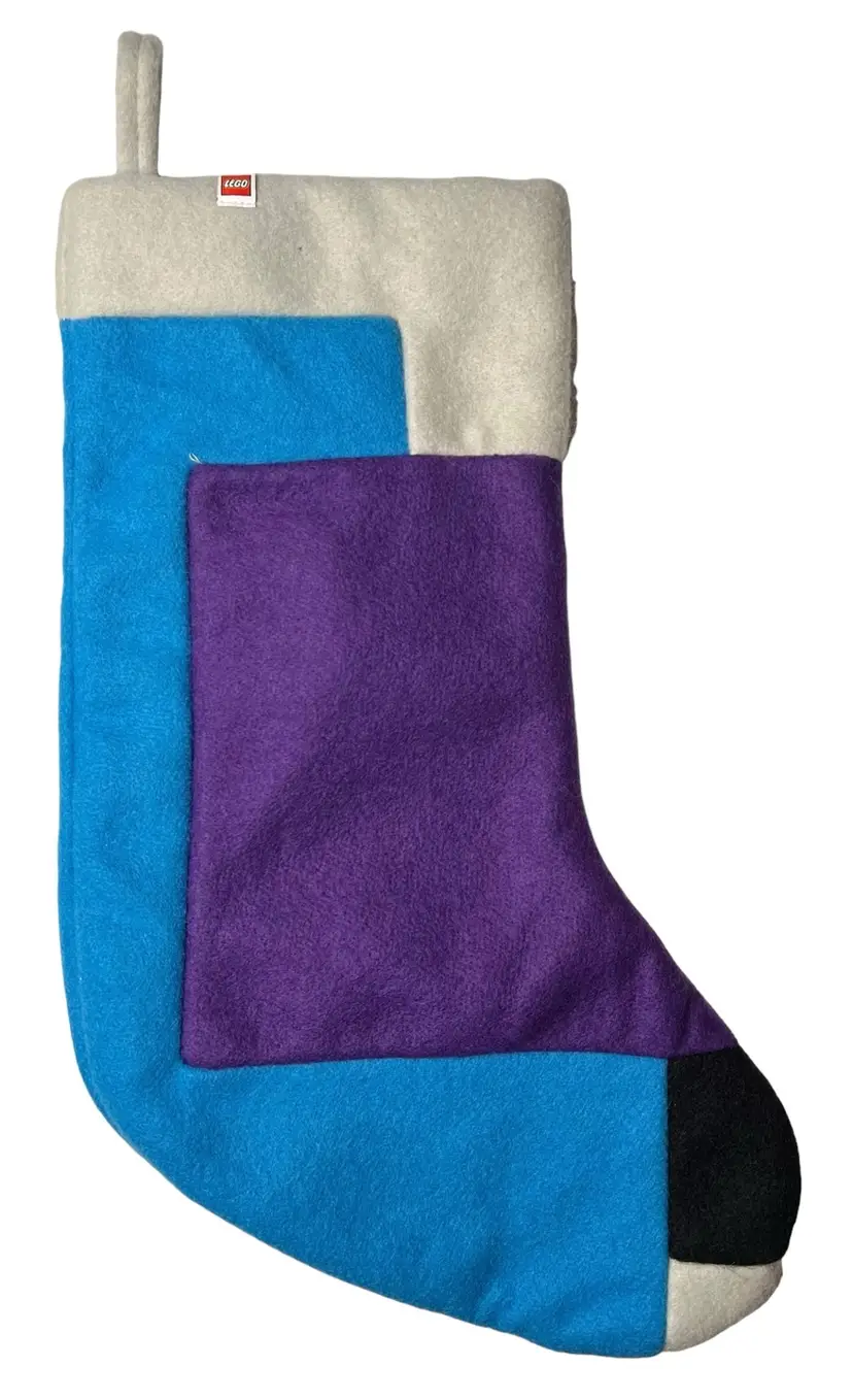 Lego Target Stocking Color Block Felt Holiday Christmas Purple Blue Gray 17β