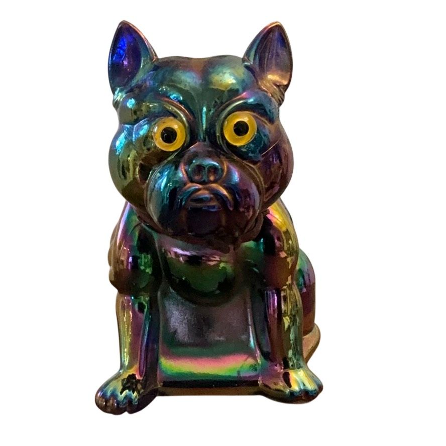 Niknax · Rare Westmoreland Carnival Glass Bulldog Figurine 7”x 4 1/2”