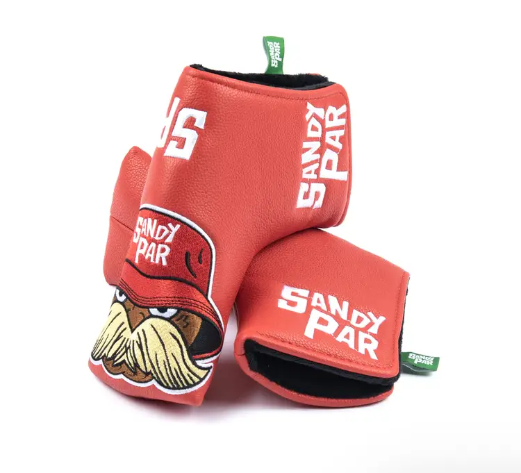 SANDY PAR OVERSIZED BLADE PUTTER COVER (RED / SAND)