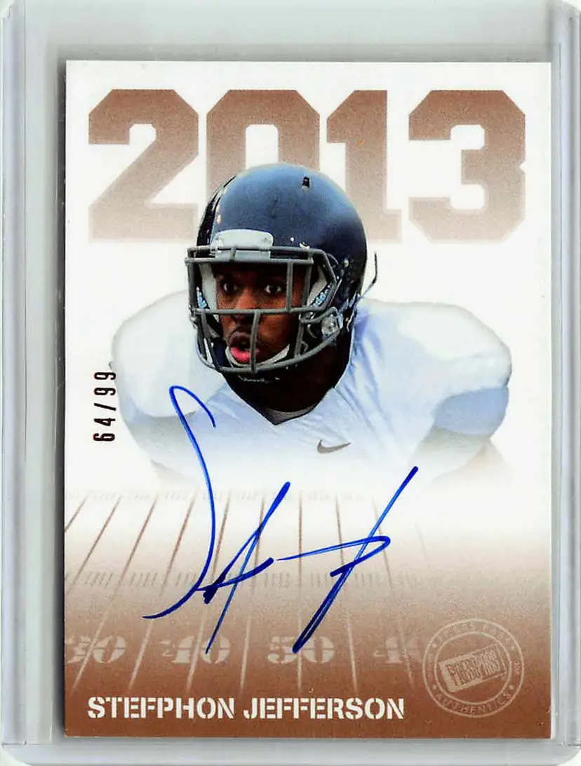2013 Press Pass Signings Stefphon Jefferson #PPS-SJ Auto RC Nevada Wolf Pack