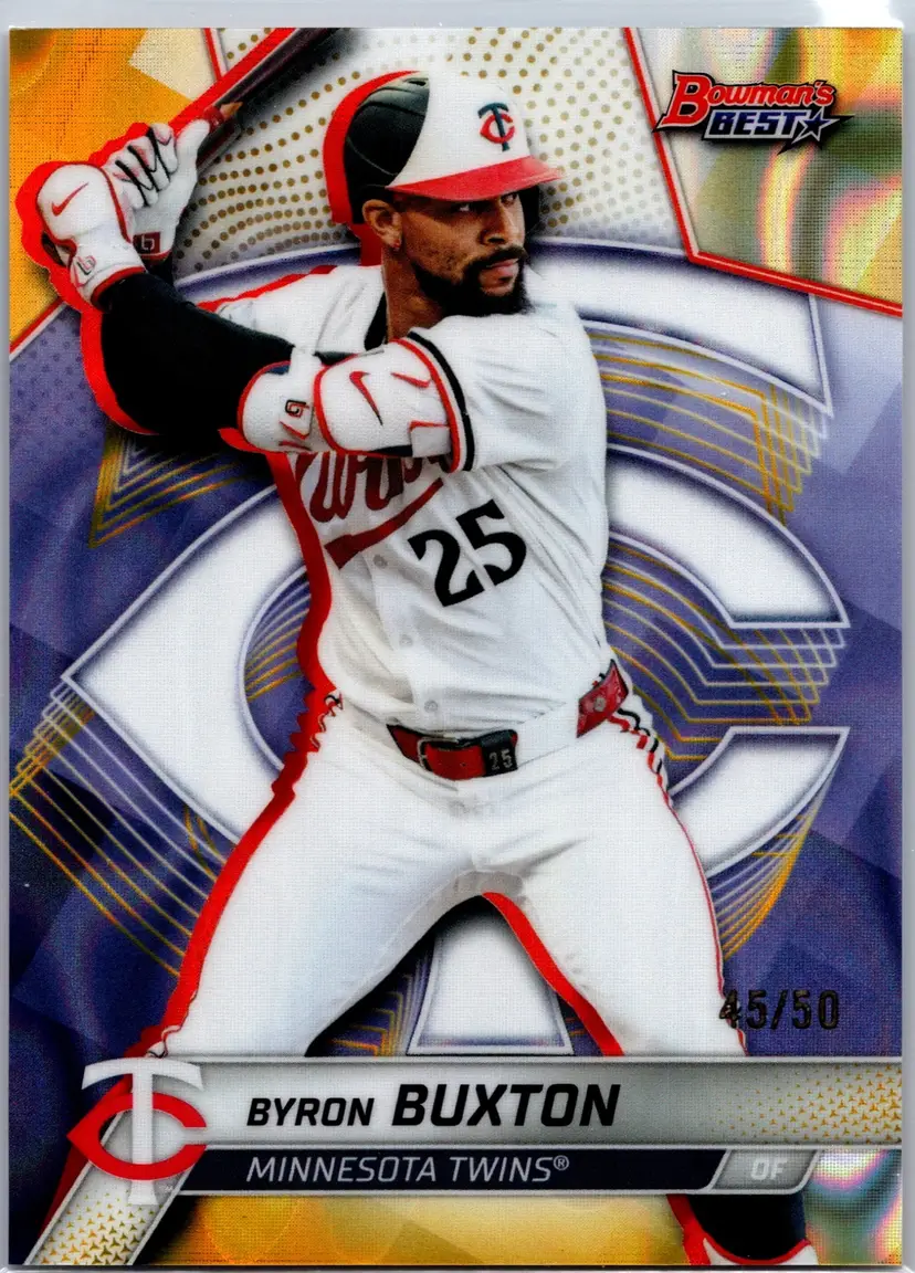 2025 Bowman's Best Byron Buxton #48 Gold Lava Refractor 5/50 Twins