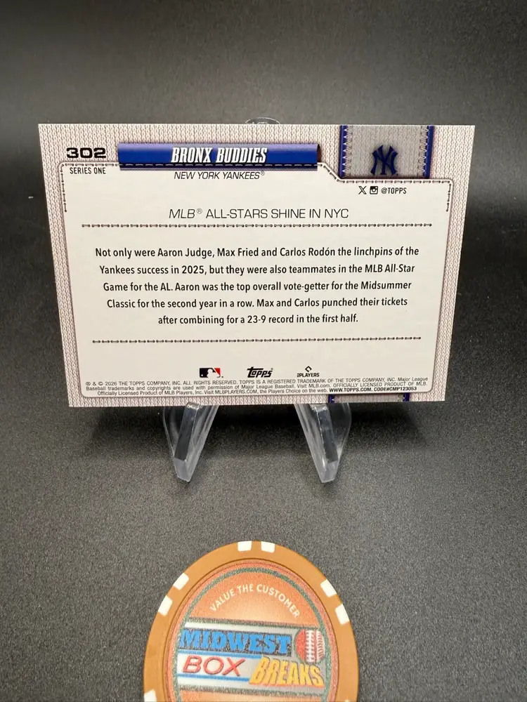 Aaron Judge & Bronx Buddies Sand Glitter 2026 Topps New York Yankees