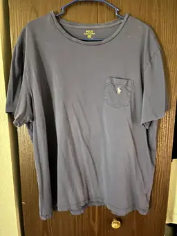 Polo Ralph Lauren Men's XXL Blue Pocket Tee Shirt Embroidered Pony Logo
