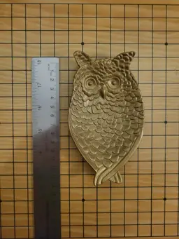 Brass Owl Trinket Dish