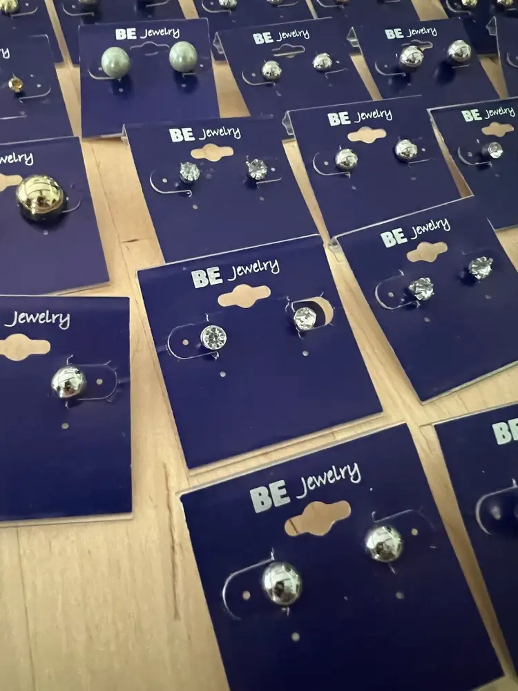 Lot Of 40 Assorted Stud Earrings NOS