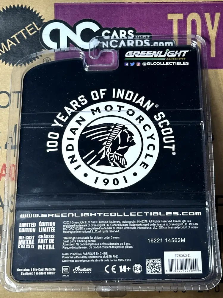 Greenlight Green Machine Indian Motorcycle 1991 GMC Sonoma w/ 1920 Indian Scout