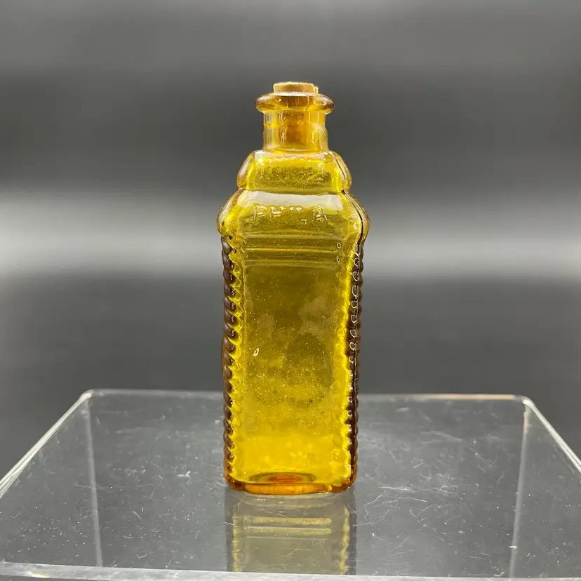 Phila Berrings Apple Bitters Bottle Miniature Amber Glass Apothecary Vintage