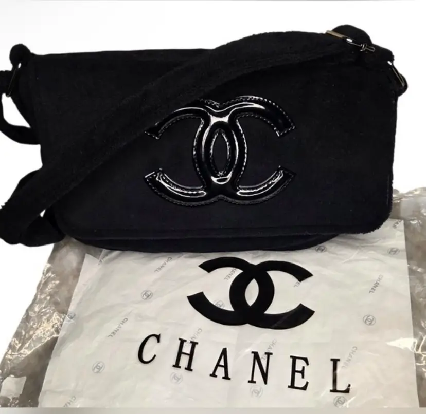 New| VIP Chanel Black on Black  Precision Shoulder/Crossbody Bag