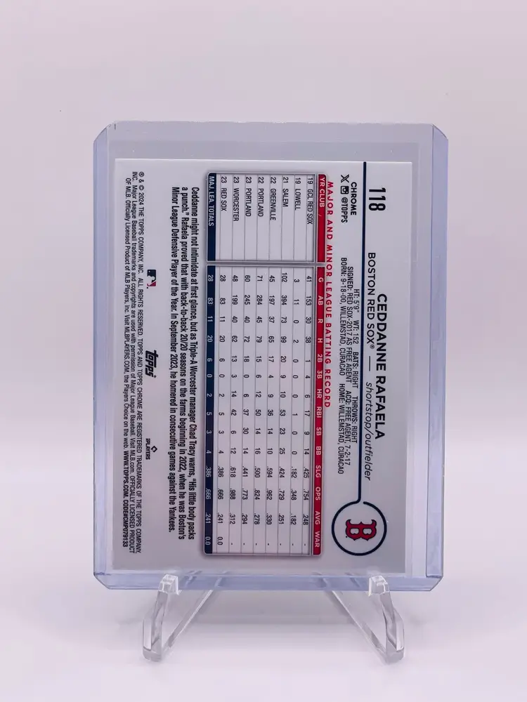 2024 Topps Chrome Logofractor Ceddanne Rafaela Green Refractor /99