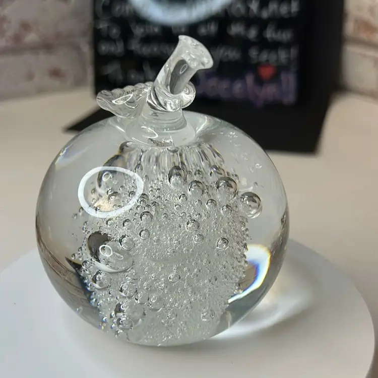 3.10” Almost 4” Paperweight With Bubbles