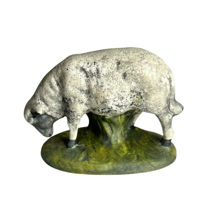 Signed Atlantic Mold Nativity Sheep Figurine