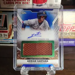 Adrian Santana 2025 Pro Debut Jumbo Autograph Relic Card /150