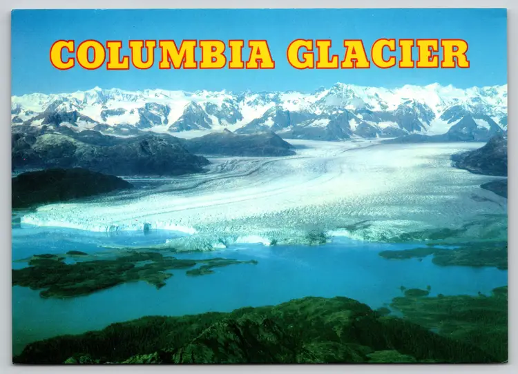 Postcard Columbia Glacier Prince William Sound Alaska Geomorphology
